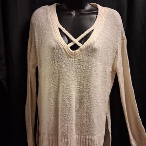 Moral Fiber Cream V-Neck Sweater